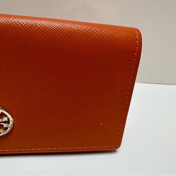 Tory Burch Classic Orange Glasses Case - Picture 6 of 8